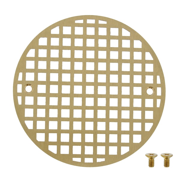 Jones Stephens 6in. Polished Brass Round Cast Coverall Strainer C60801 - main